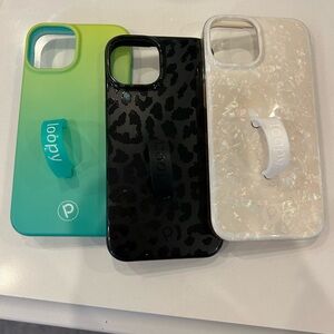 Loopy Case Trio - Gradient Green, Black Leopard, Pearl White iPhone 14 (6.1”)
